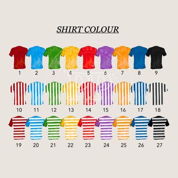 Personalised Family Football Shirt Print, 4 of 7