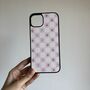 Pink Strawberries Checked Phone Case, thumbnail 1 of 2