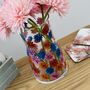 Ditsy Floral Hand Painted Small Glass Vase, thumbnail 1 of 6