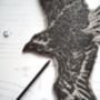 Red Kite Over Oxfordshire Linocut And Monoprint, thumbnail 3 of 4
