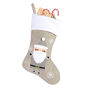 Personalised Grey Santa Christmas Stocking, thumbnail 2 of 3