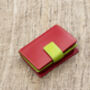 Personalised Small Mutlicolour Red Leather Purse, thumbnail 3 of 11