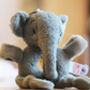 Elephant Plush Grey Rattle, thumbnail 1 of 5