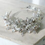 Silver Leaf Bridal Crown, thumbnail 2 of 6