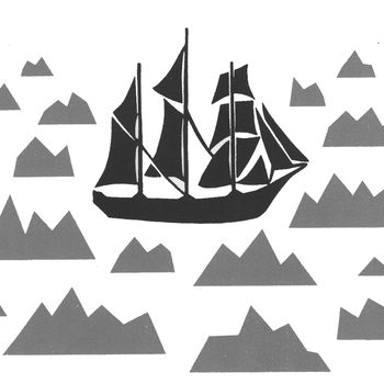 Antarctic Voyage Screen Print In Graphite Grey, 3 of 5
