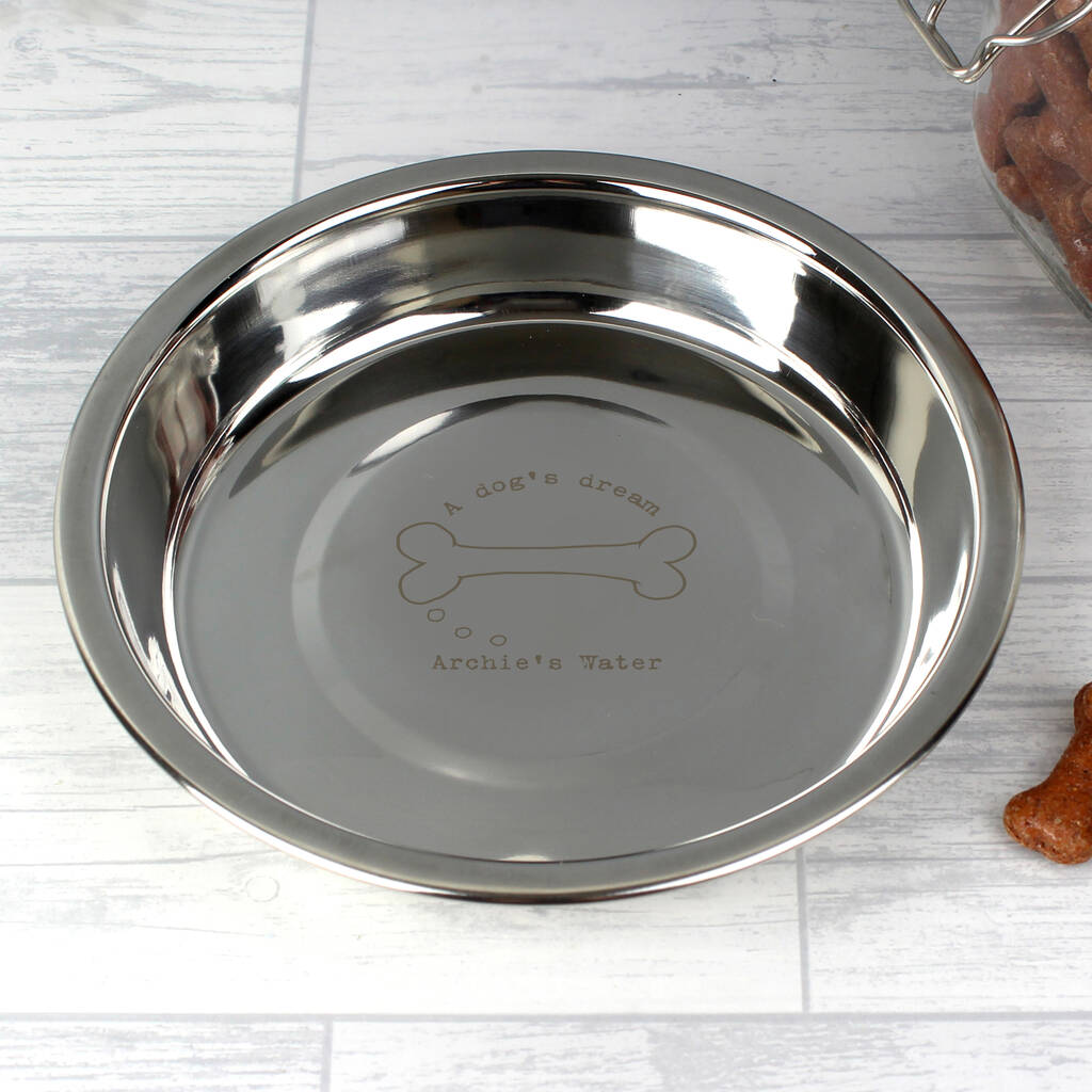 Personalised Stainless Steel Dog Bowl By Blackdown Lifestyle