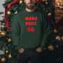 Jingle Balls Christmas Jumper In Dark Heather, thumbnail 8 of 12