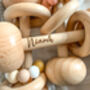 Personalised Dumbbell Wooden Rattle, thumbnail 4 of 6