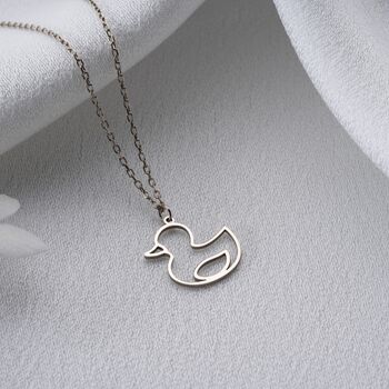 Sterling Silver Duck Necklace, 3 of 10