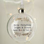 Personalised Gold Wreath Glass Bauble Decoration, thumbnail 1 of 4