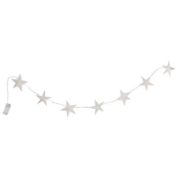 White Paper Star String Light Christmas Bunting, 2 of 2