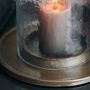 Cylo Antique Brass And Hammered Glass Candle Hurricane, thumbnail 4 of 7