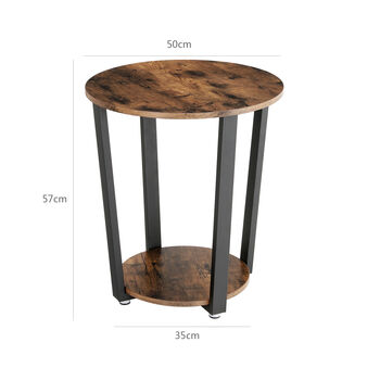 Round Side Table With Shelf, 5 of 5