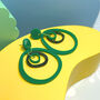Acrylic Coloured Wonky Hoops, thumbnail 5 of 6