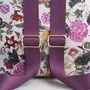 Floral Engravings Small Plum Backpack, thumbnail 5 of 6