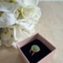 Gold Plated Green Double Band Ring, thumbnail 5 of 7