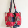 Large Colourful Sari Patchwork Cotton Tote Bags, Fair Trade, thumbnail 8 of 8