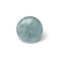 Aquamarine Large Round Gemstone Ring In Sterling Silver, thumbnail 1 of 5