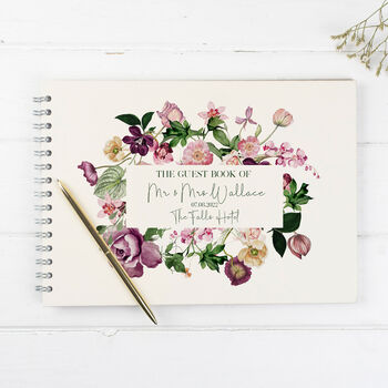 Tulips And Spring Flowers Wedding Guest Book, 4 of 10