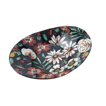 Twilight Bloom Glass Large Oval Bowl In Gift Box, 2 of 3