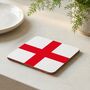 Personalised Set Of Four Flag Coasters With Cork Base, thumbnail 5 of 6