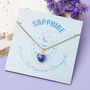 Healing Sapphire Heart Gemstone Gold Plated Necklace, thumbnail 1 of 10