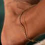Dainty Ball Chain Anklet, thumbnail 5 of 6