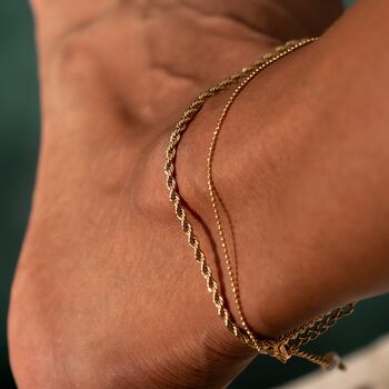 Dainty Ball Chain Anklet, 5 of 6