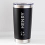 Personalised Football Name Thermos Insulated Travel Cup, thumbnail 2 of 7