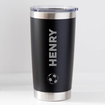 Personalised Football Name Thermos Insulated Travel Cup, 2 of 7