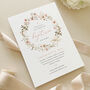 Pink Floral Personalised Baptism Invitation, thumbnail 2 of 6