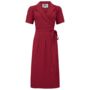 Peggy Dress In Windsor Wine 1940s Vintage Style, thumbnail 1 of 2