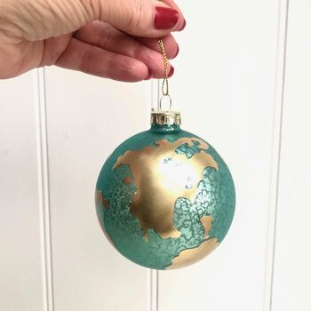 Christmas World Map Bauble, 2 of 2