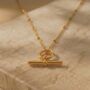 Delicate T Bar Necklace 18k Gold Plated, thumbnail 4 of 5