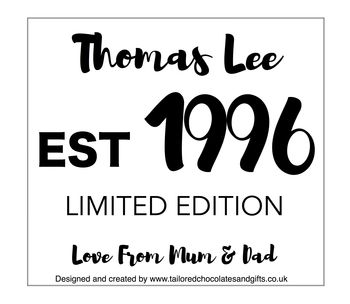 Personalised Est Special Year Prosecco Label, 3 of 6