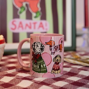 Christmas Dogs Mug – Cute Festive Dog Cup, 3 of 6
