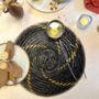 Black And Gold Spiral Placemats Set Of Four, thumbnail 1 of 4