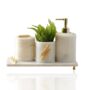 Golden Wreath White Marble Bathroom Set, thumbnail 2 of 2