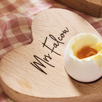 Valentine's Day Wooden Heart Egg Cup, 3 of 7