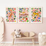 Personalised Pink Safari Name Print | Hand Painted Jungle Nursery Decor | Baby Girl Wall Art, thumbnail 4 of 9