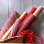 Red And Striped Kraft Wrapping Paper | 3m Roll, thumbnail 2 of 12