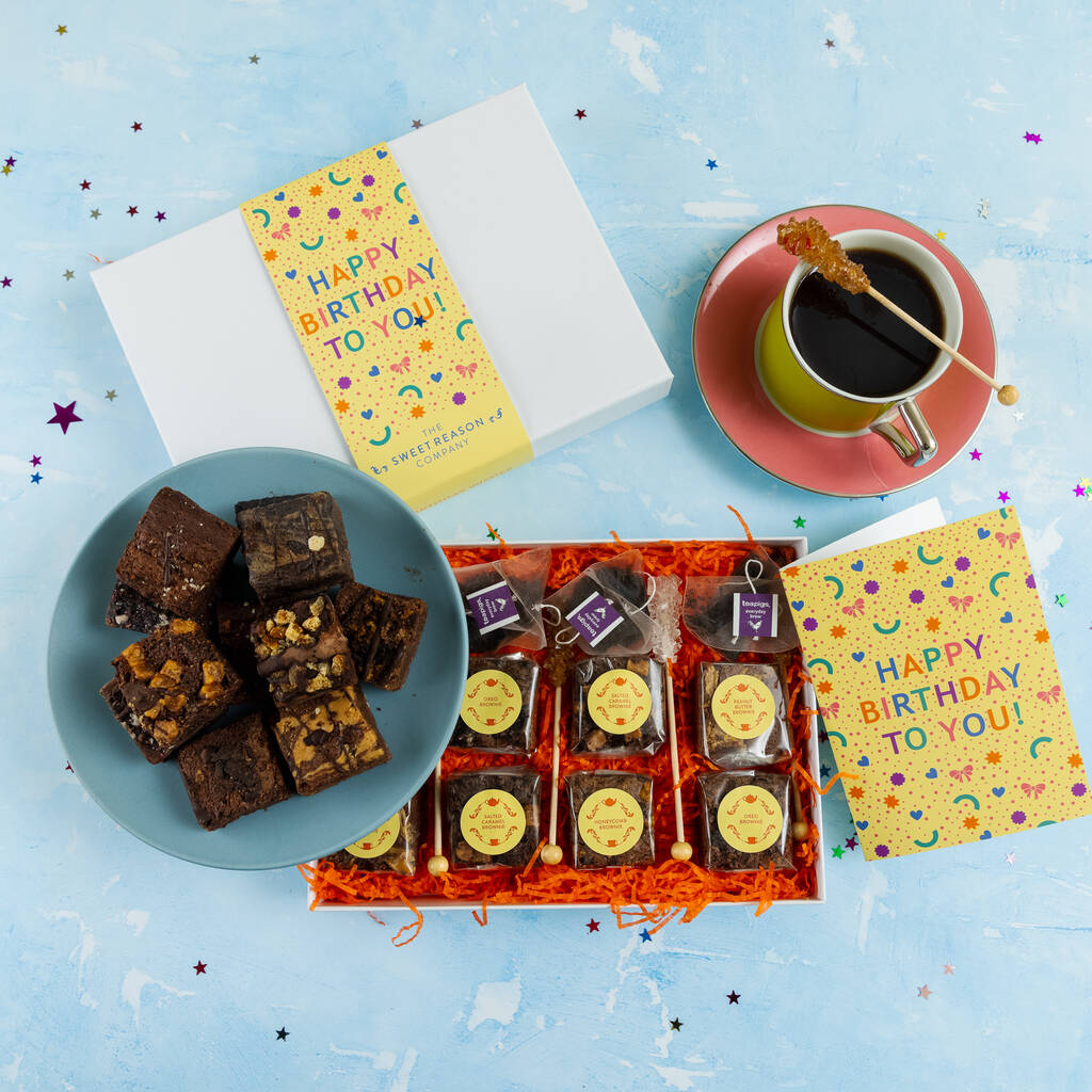 Happy Birthday Confetti Afternoon Tea For Four Gift Box, 1 of 4