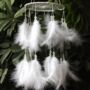 Halo White Faux Feather Dream Catcher For Girls Room, thumbnail 1 of 4