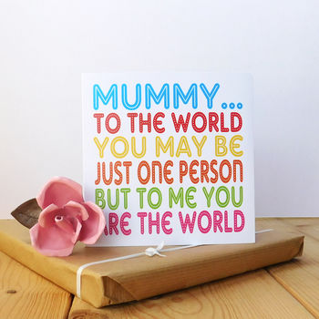Mum To Me You Are The World Card, 4 of 5