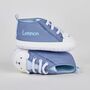 Personalised Blue Bear High Top Trainers, thumbnail 1 of 4