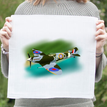 Set Of Four Handkerchiefs With Raf Aeroplane Illustrations, 9 of 12