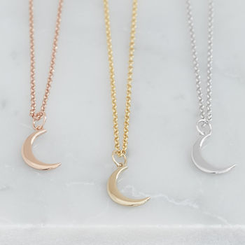 Mini Crescent Moon Necklace For Female Empowerment, 4 of 6