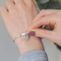 Personalised Hand Stamped Birth Flower Bangle, thumbnail 1 of 11