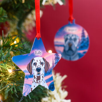 Personalised Dog Christmas Winter Wonderland Decoration, 12 of 12