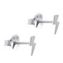Tiny Sterling Silver Lightning Bolt Earrings, thumbnail 3 of 5